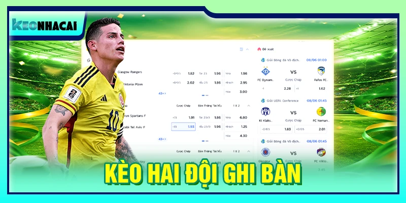 Kèo hai đội ghi bàn